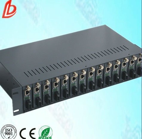 14 Slots 2U Fiber Media Converter Rack